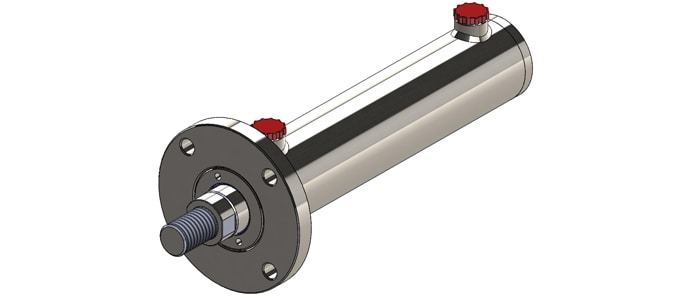 front flange mounted hydraulic cylinder side image